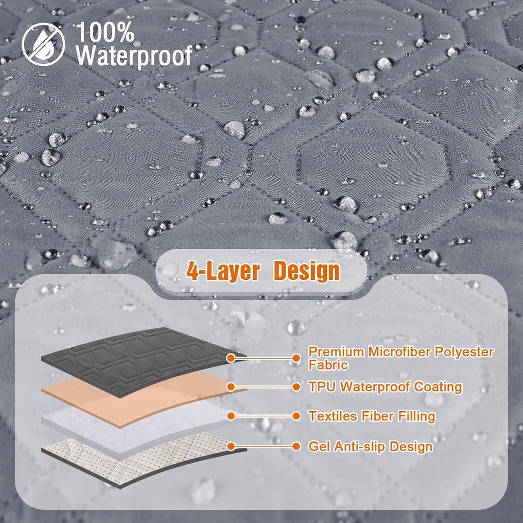 100% Waterproof Recliner Chair Covers, Recliner Cover Non-Slip Dog Chair Cover Furniture Protector Washable Slipcover