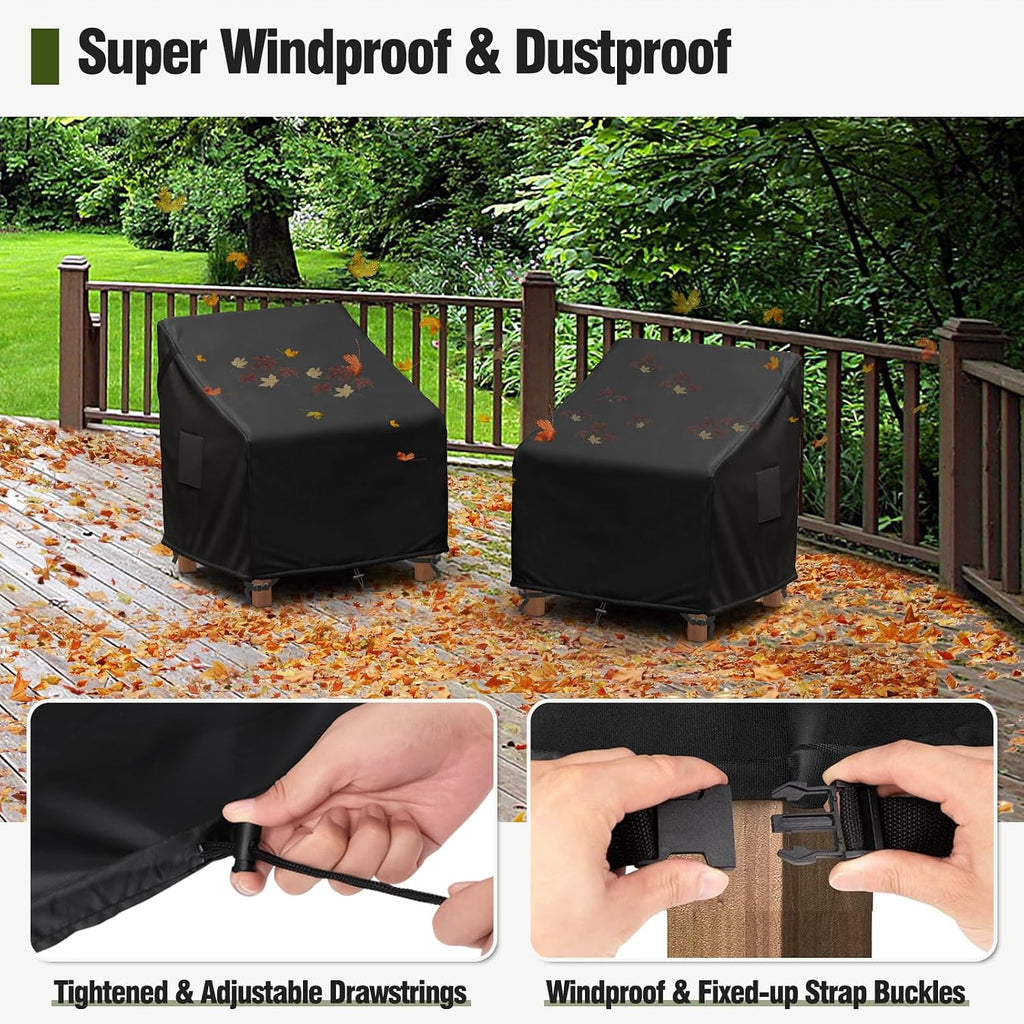 Patio Furniture Covers Waterproof, Outdoor Chair Covers for Rocking Chair, Fits up to 32W x 37D x 36H Inches