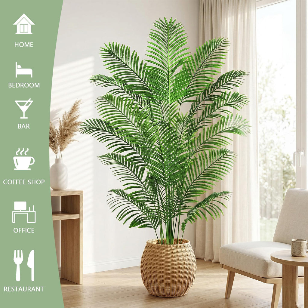 6FT Artificial Palm Tree, Realistic Tropical Fake Plants Indoor