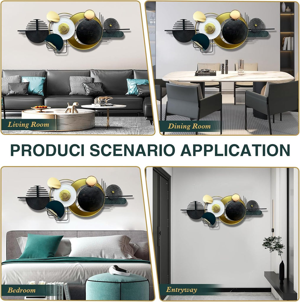 Metal Wall Art,3D Modern Luxury Wall Decor,59×23