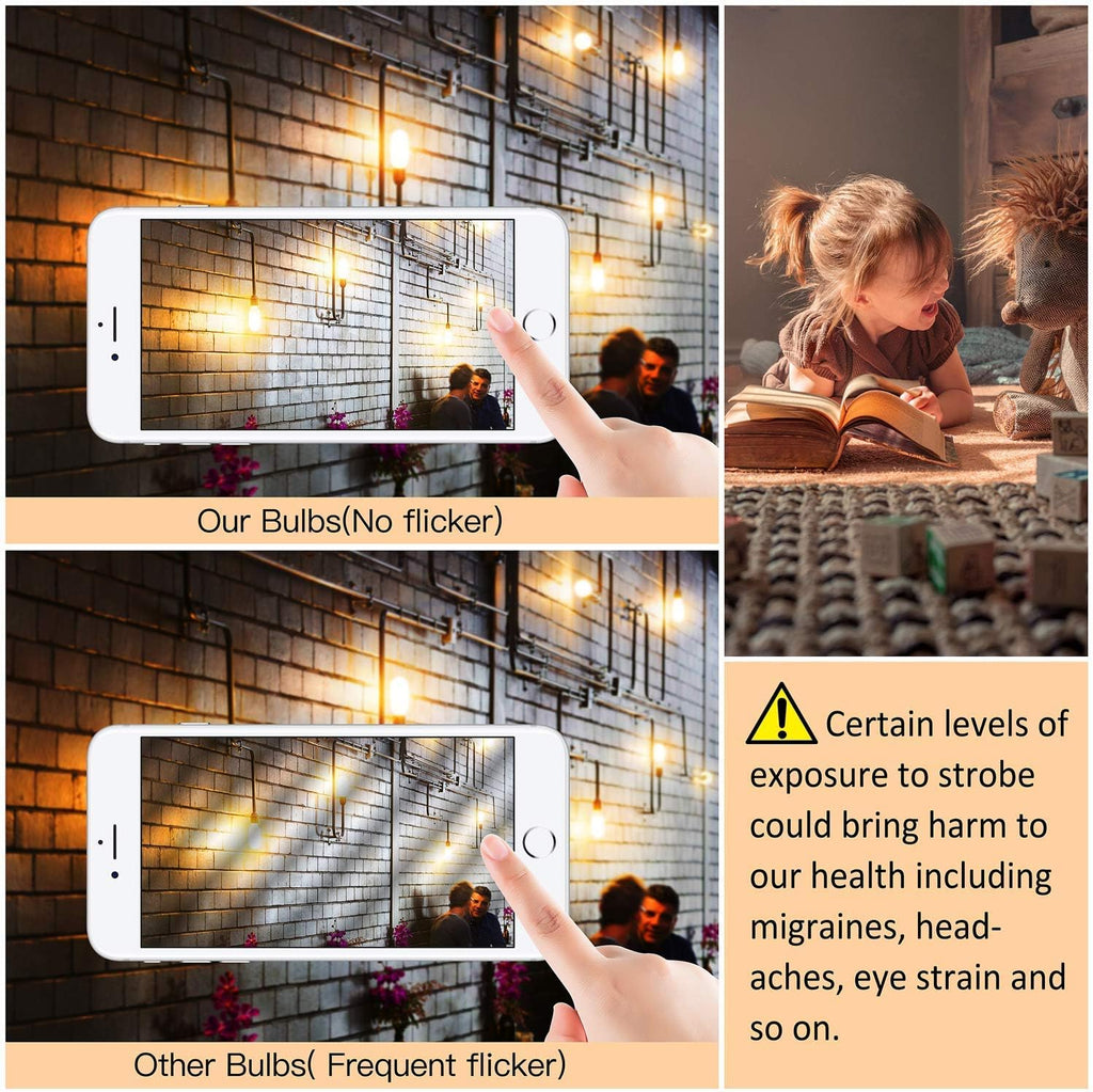 T10 Led Bulb,Dimmable Tubular Vintage LED Edison Bulbs 6W,Equivalent 60 Watt,600LM,Warm White 2700K,Clear Glass,E26