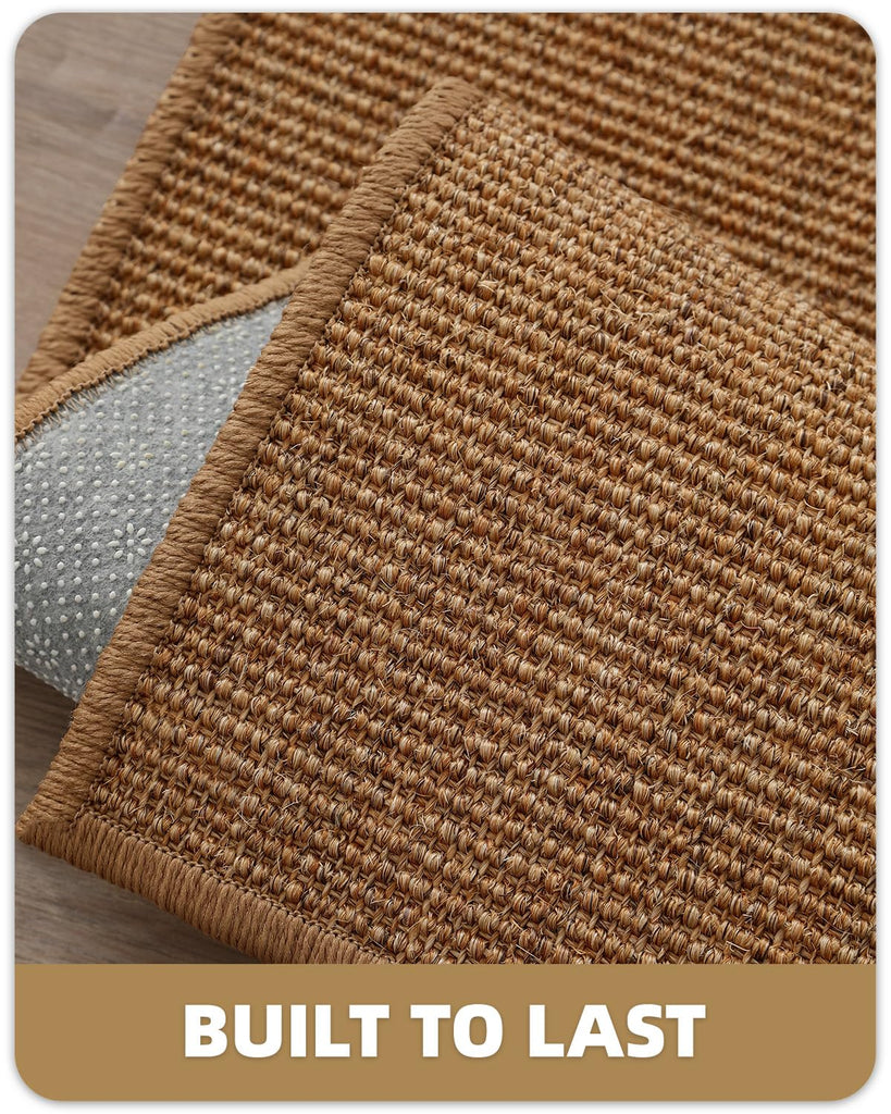 Jute Indoor Door Mat, Handwoven Natural Entry Rug 24"x36", Non-Slip Front Door Mat for High-Traffic Entrance, Durable