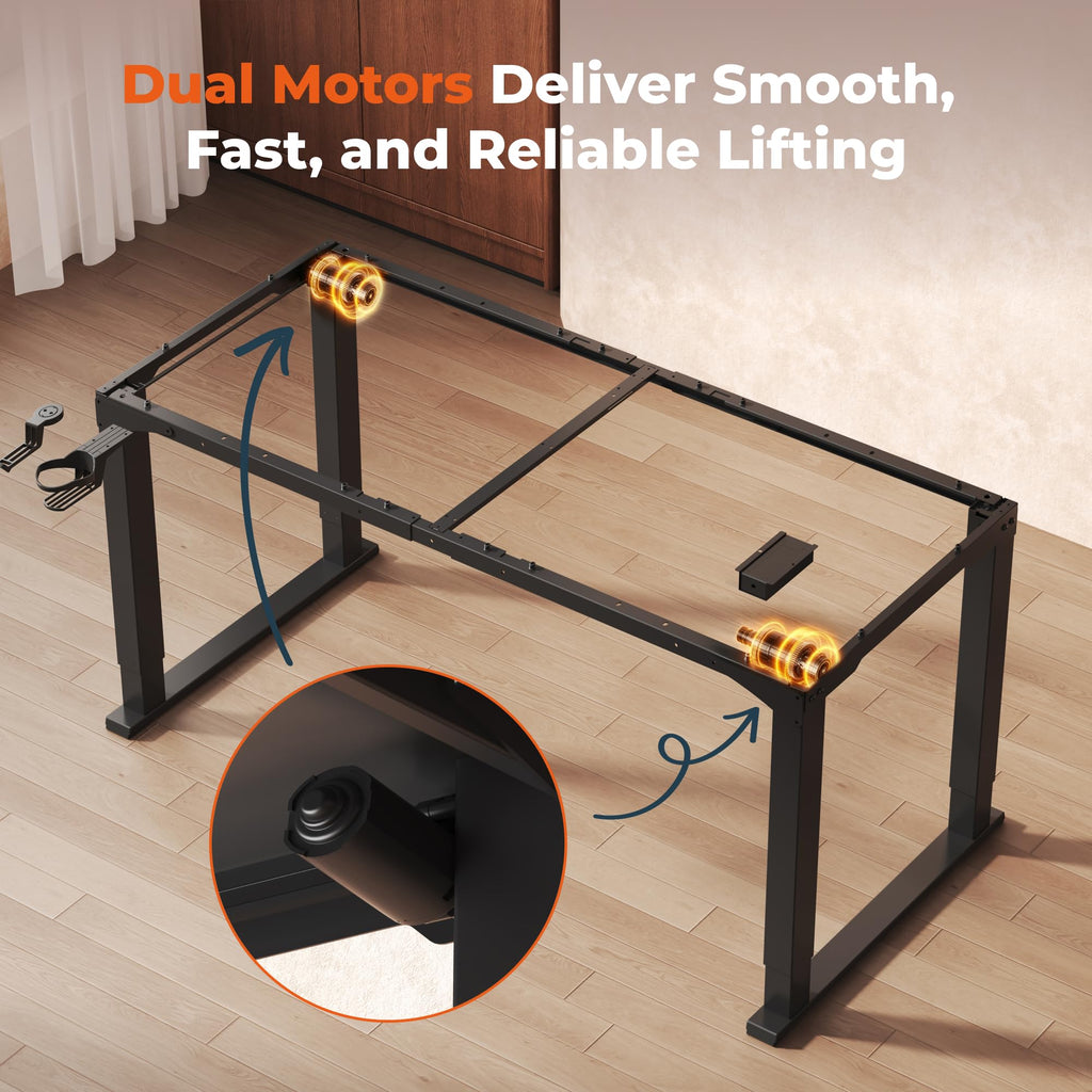 71x31 4 Leg Dual Motor Standing Desk