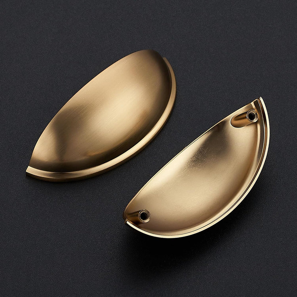12 Pack 3" Drawer Pulls Champagne Bronze Cabinet Cup Pulls Kitchen Hardware Cabinet Handles Drawer Handles Knobs 3 inch