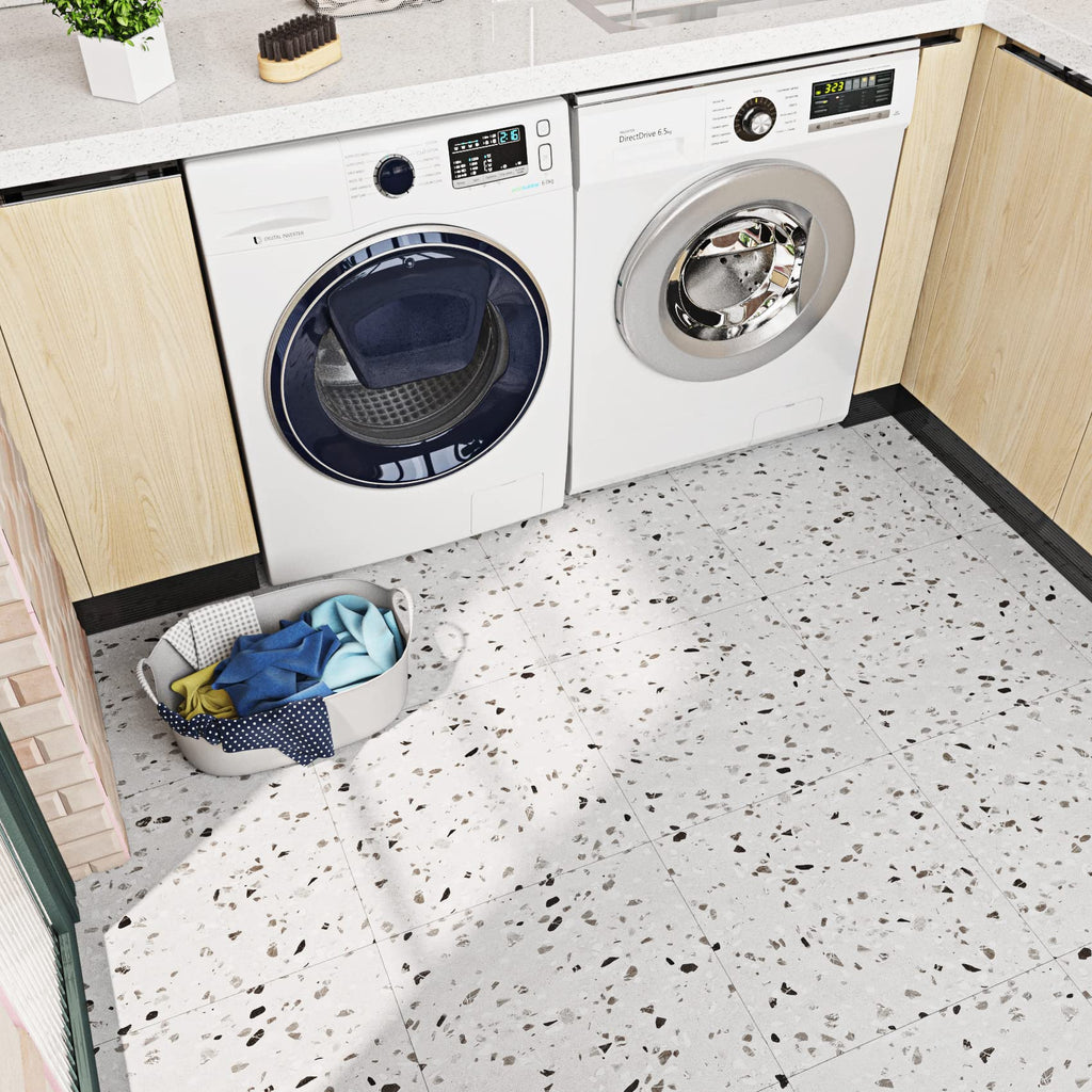 30 Pack Peel and Stick Floor Tile Bathroom Flooring 12x12 In Thick Grey Floor Tiles Peel and Stick Waterproof Self
