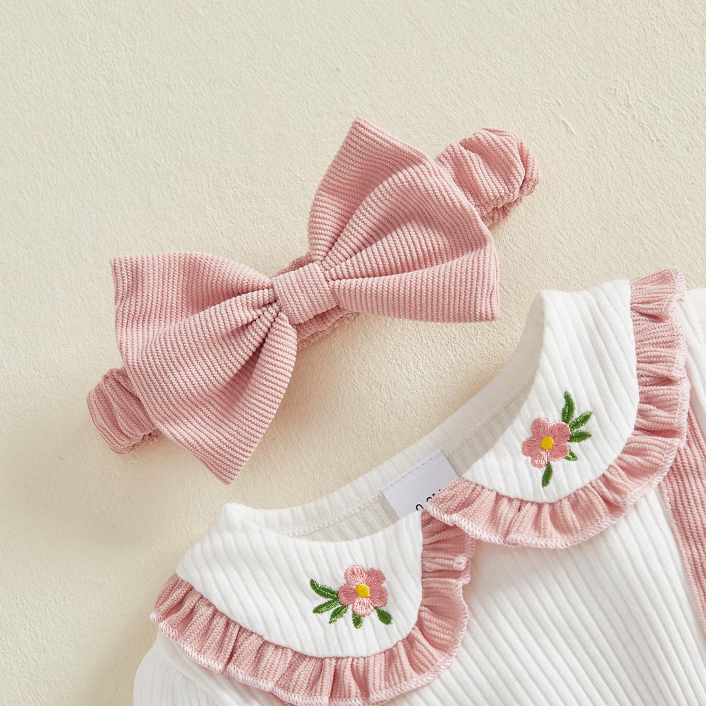 Newborn Baby Girl Clothes Floral Romper Fack Two Piece Jumpsuit