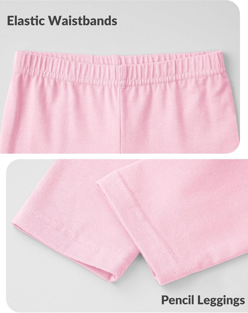 5 Pack Toddler Leggings Baby Girls Cotton Pants Soft Girl Clothes