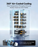 25 bottle Wine Cooler Refrigerator, Freestanding Compressor Wine Fridge with Adj