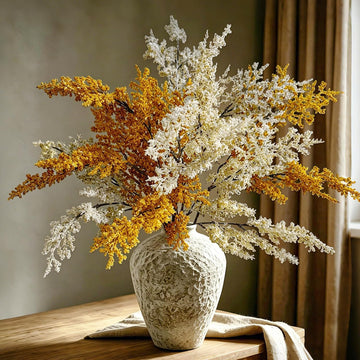 Fake Plants 30in Faux Branches for Vase Filler, Artificial Plants Fall Flowers with Long Stem Fall Decorations - Set of 4