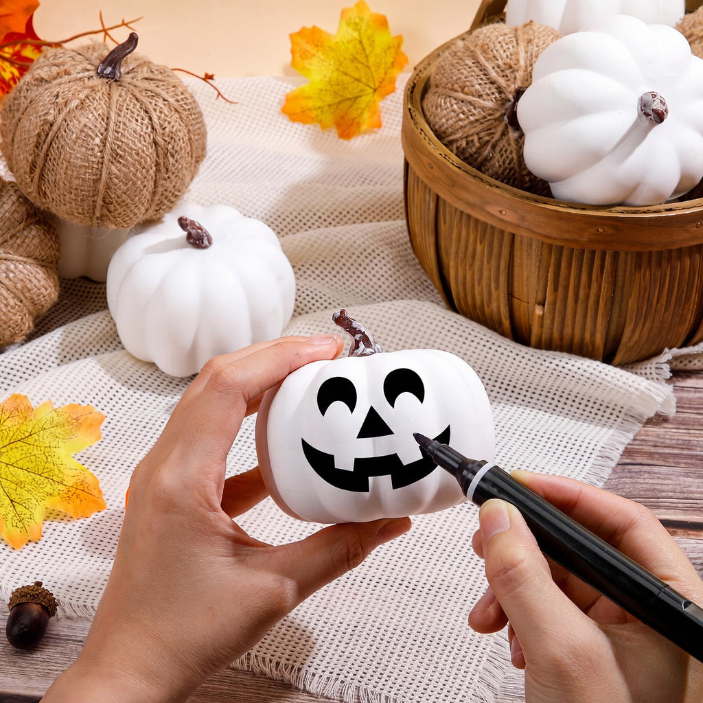 24 Pack Artificial Pumpkins Foam Pumpkin 4 Inch