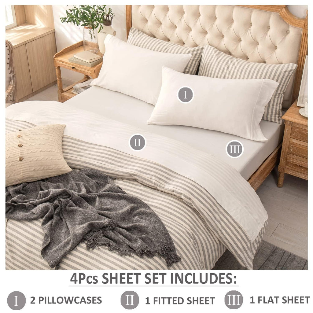 ERA Jersey Knit Sheet Set Solid Off White California King