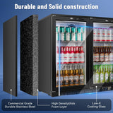 Back Bar Cooler With 3 Glass Doors, 312L Under Counter Back Bar Refrigerator wit