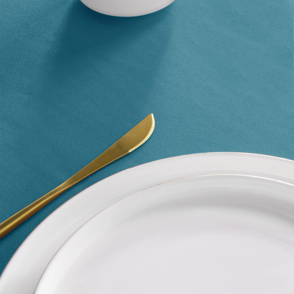 Round Tablecloth, 120 Inch, Teal