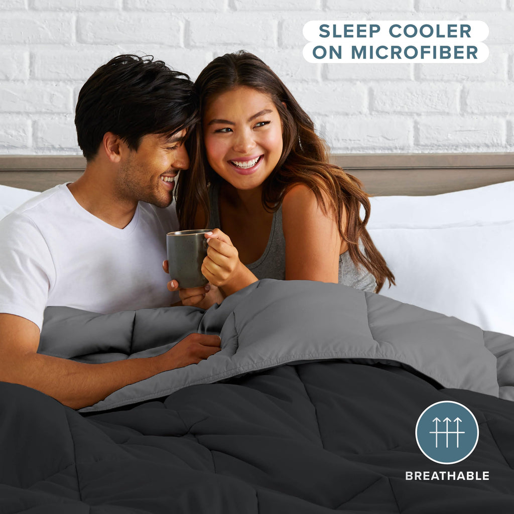 California King Comforter - Reversible Colors - Goose Down Alternative - Ultra-Soft - Premium 1800 Series - All