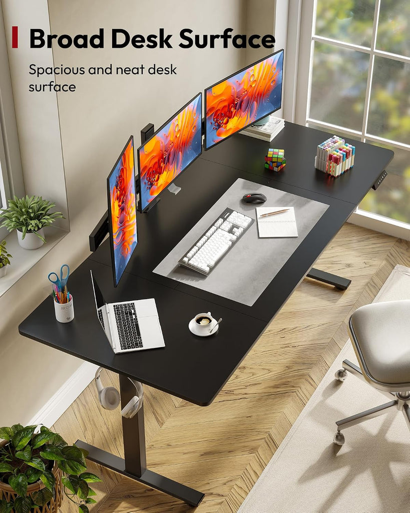 71x32'' Large Electric Computer Height Adjustable Standing Desk | Ergonomic Electric Stand Up Desk with Memory
