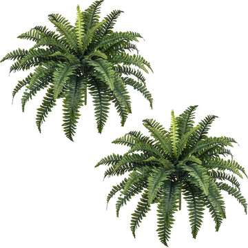 35" Fake Ferns Artificial Bush Plants for Outdoors, 2-Pack