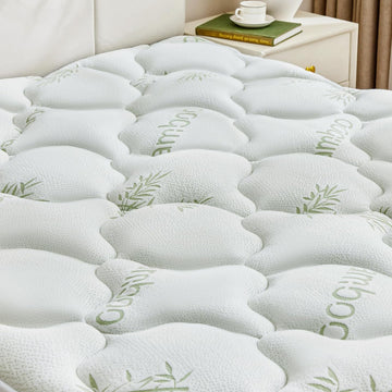 Queen Mattress Topper 1000GSM Viscose Made from Bamboo - Pillow Top Cooling Bed Topper for Back Pain Relief