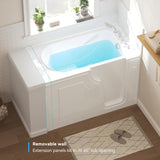 Floridian 55" x 33" Walk-in Bathtub with Right-Side Door Opening and Quick Fill and Drain System, Rectangular Soaking