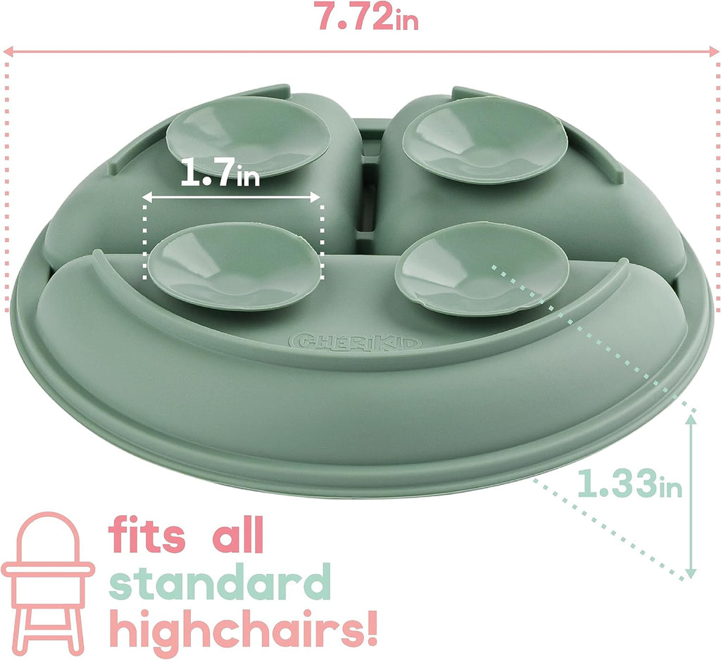 Toddler Plates with Suction, Silicone Suction Plates for Baby
