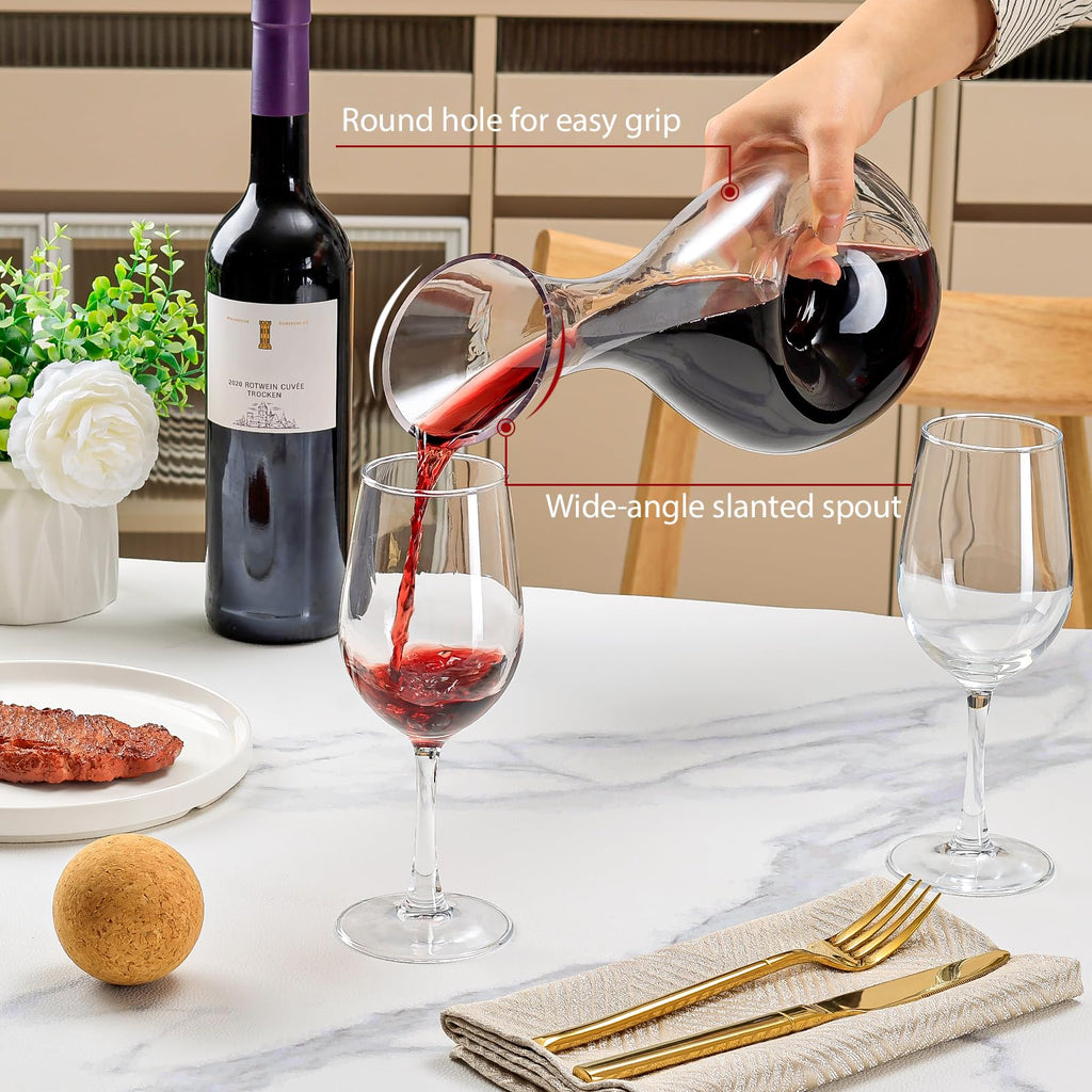 40oz Wine Decanter with Stopper for 1~2 People