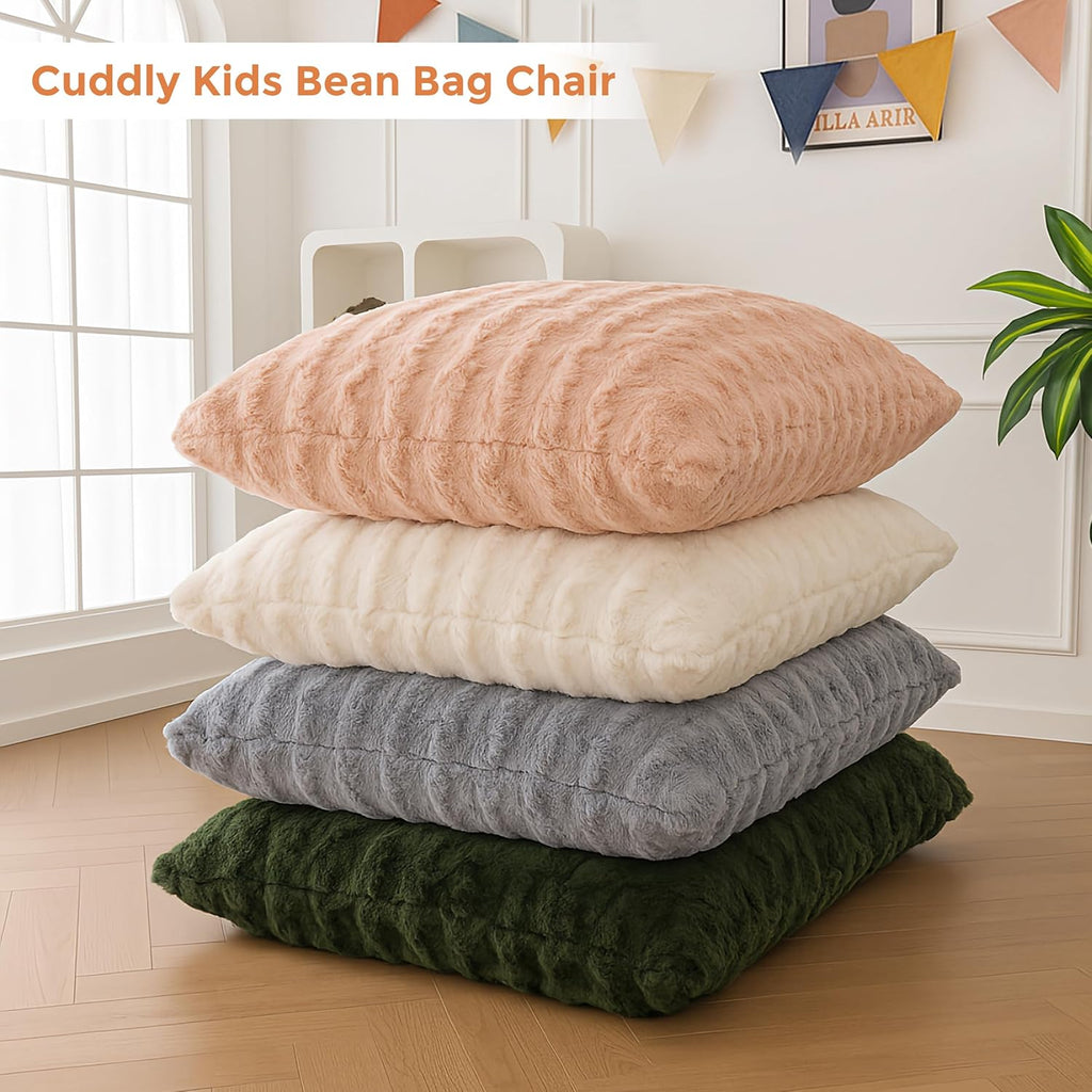 3 in 1 Kids Bean Bag Chair, Comfy Floor Sofa with Removed Cover