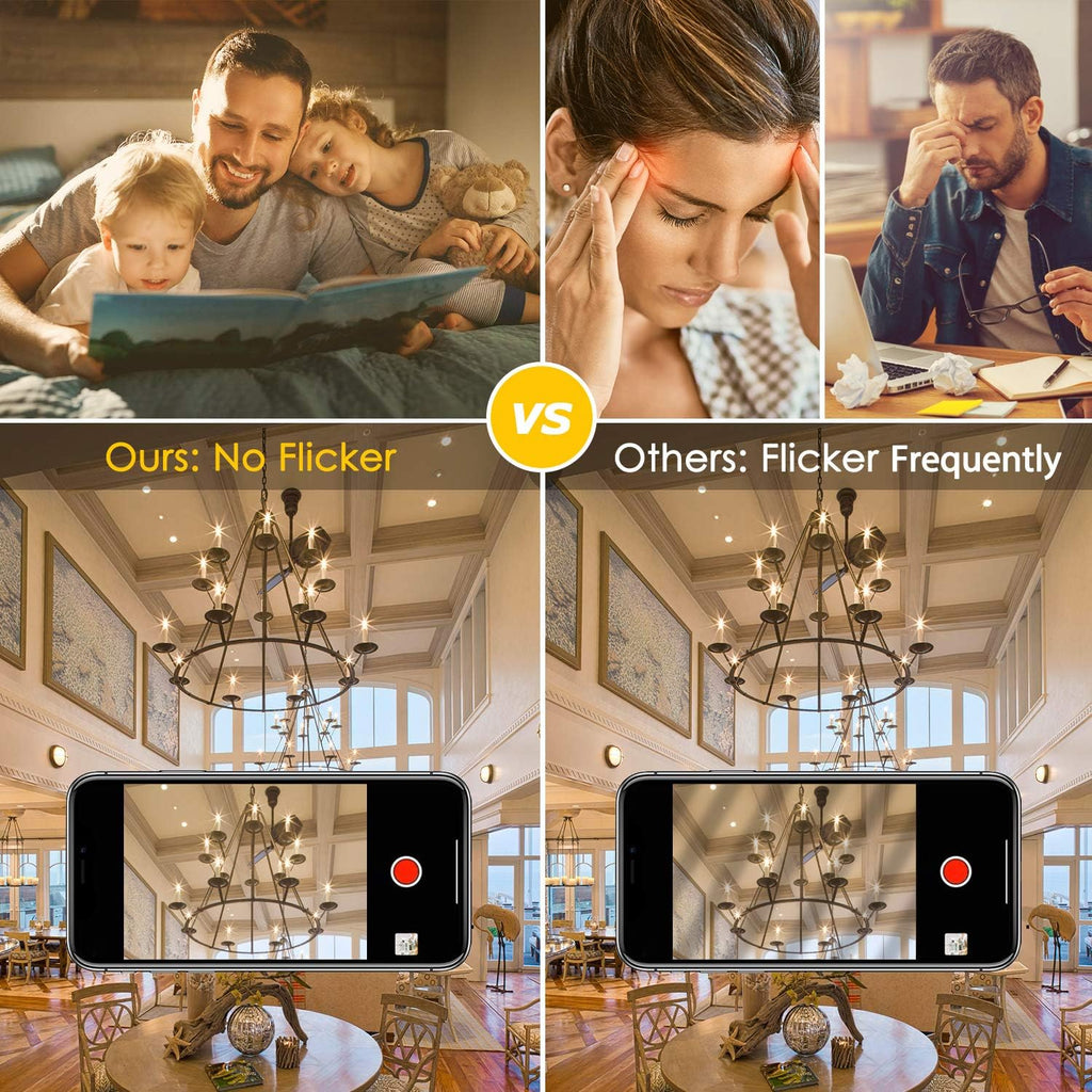 Dimmable E12 LED Candelabra Bulbs 60W Equivalent, 2700K