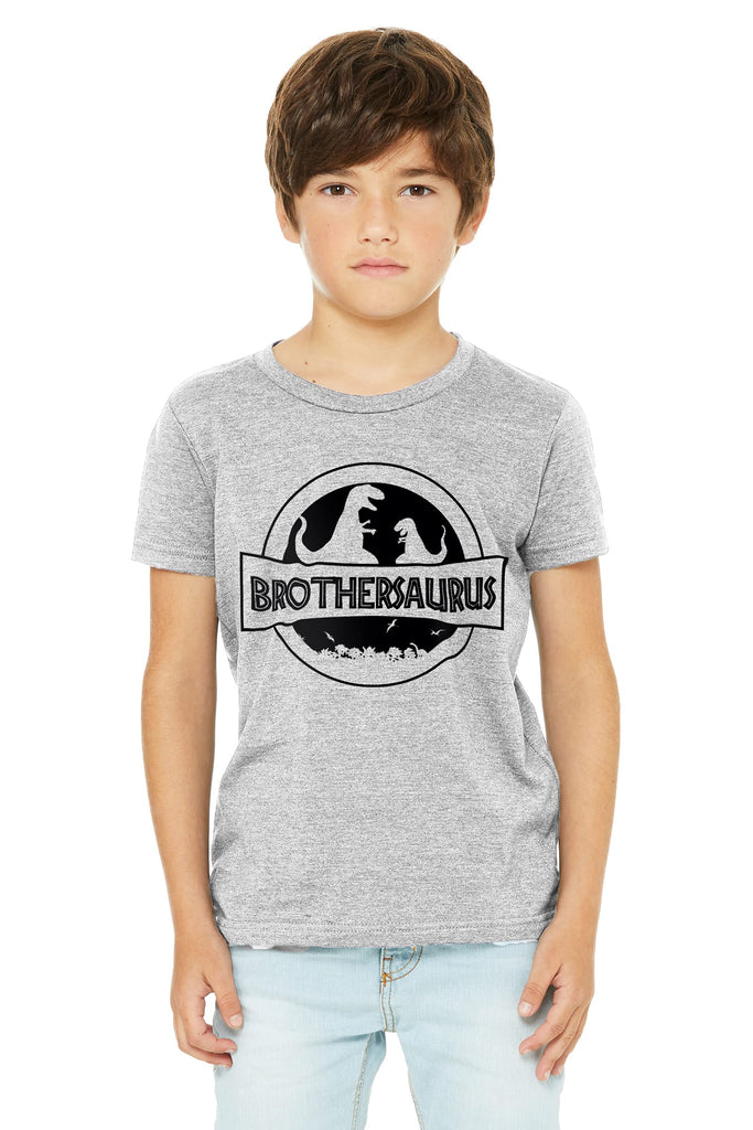 Brothersaurus Shirt Dinosaur Brother Tee for Boys Toddler - T Rex Family Matching Party Gift