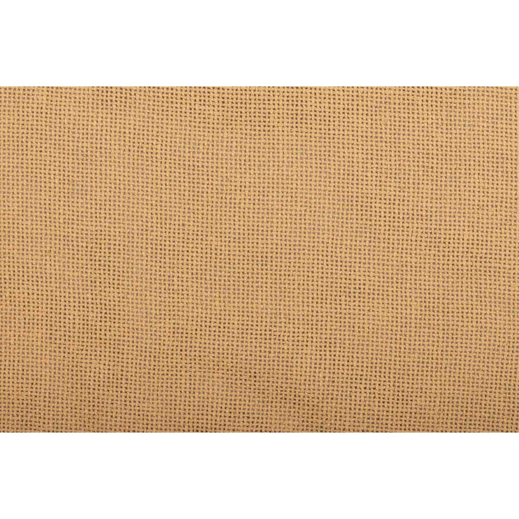 Burlap Solid Color Cotton Farmhouse Split Corners Gathered Bed Skirt, Natural Tan