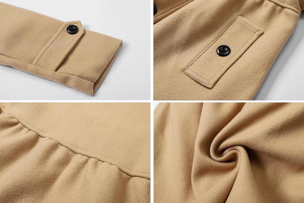 Girls' Dress Coat Hoodie Wool Blend Coats Fall Winter Peacoat