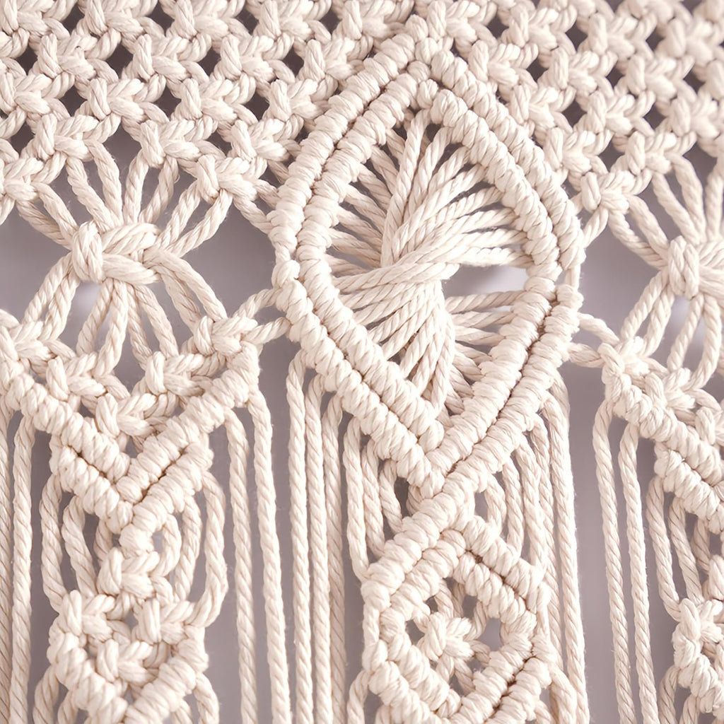 Boho Macrame Curtain for Wall Decor, Macrame Wall Hanging 40"X80"