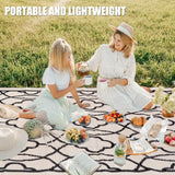 Outdoor Rug Waterproof 8x10 ft Outdoor Carpet Patio Rug Mat Reversible RV Camping Rug Plastic Straw 