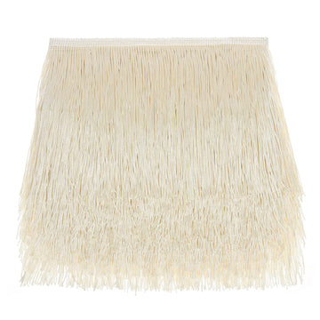 Sewing Fringe Trim for DIY Craft, Off White, 6 Inches Wide - 10 Yards
