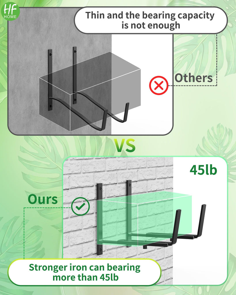 2 PCS Adjustable Planter Box Brackets (6 to 12.5 in), Universal Window Box Brackets, Heavy Duty Metal Flower Box Wall