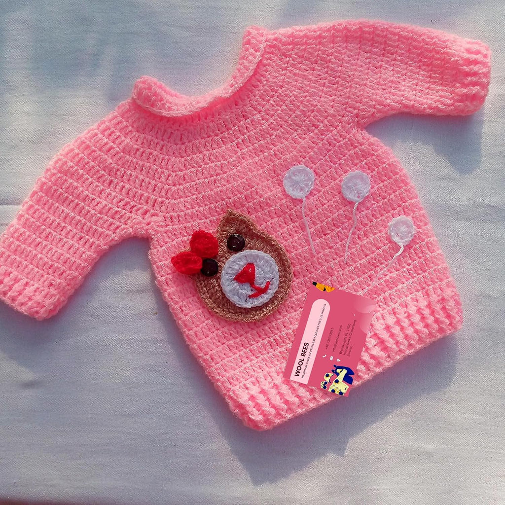 Unisex Crochet Baby Clothes Set, Cute Baby Sweater, Pants, Booties & Hat, Soft Cotton Outfit
