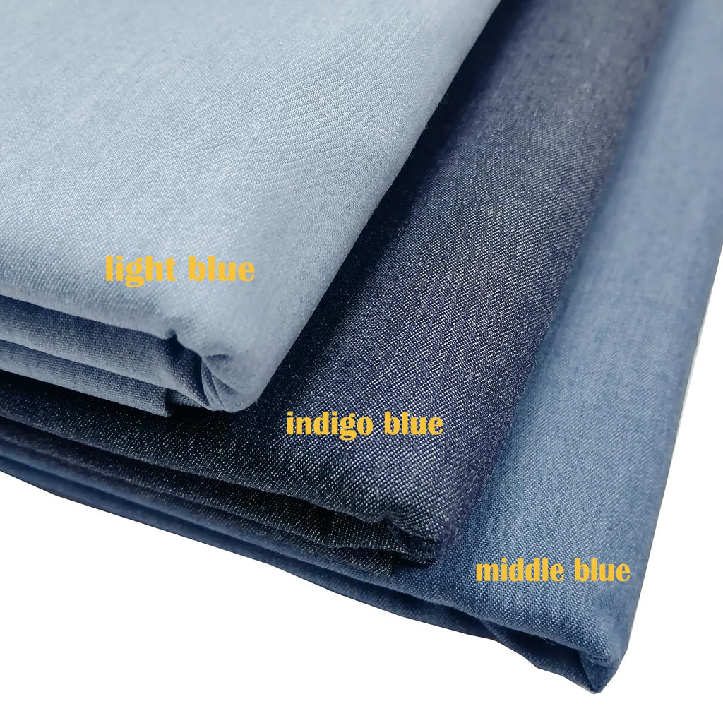 5.5OZ Denim Thin Poplin By The Yard 57" Wide Middle Blue 2yards
