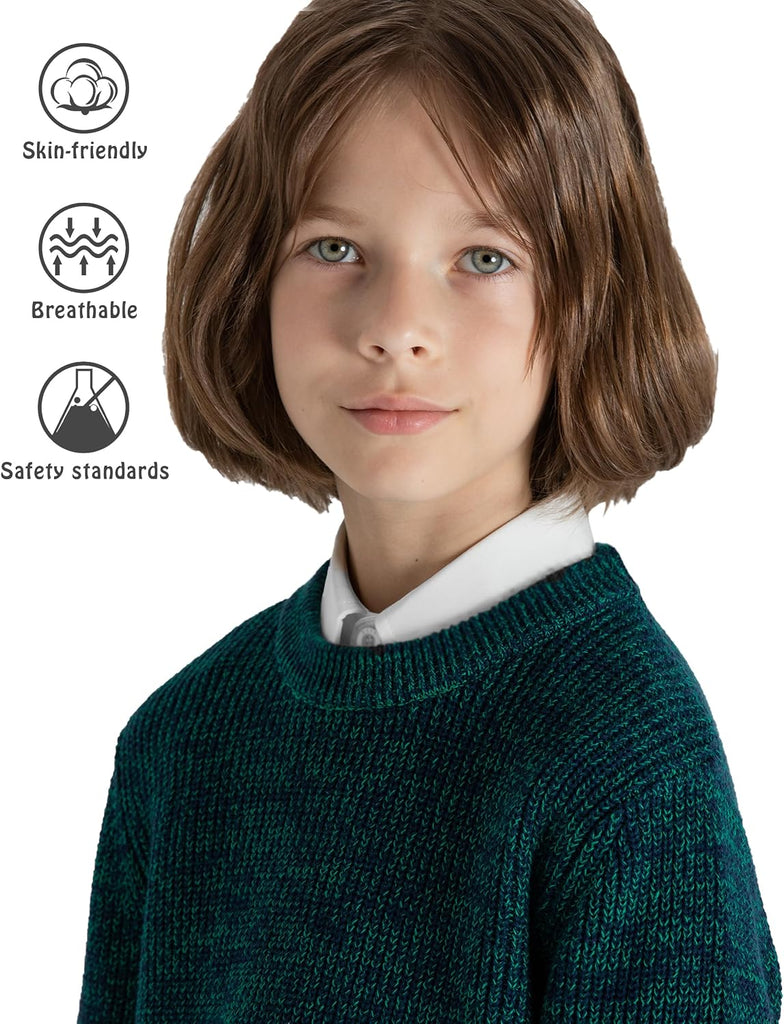 Boys Sweater 100% Cotton Knit Kids Pullover