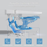 Casta Diva Smart Toilet, Wider Bidet with Heated Seat, Auto Open/Close, Warm Water, Foot Sensor Auto Flushing