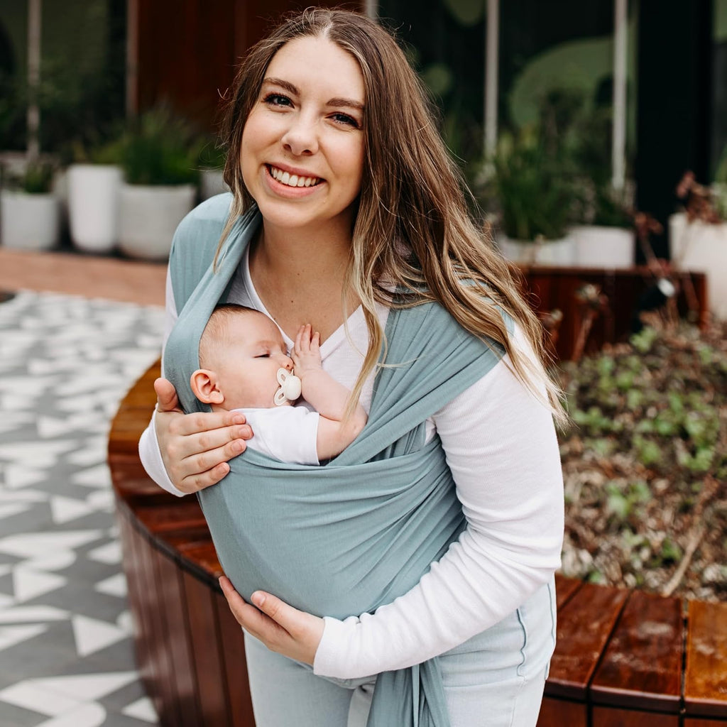 Buttery-Soft Baby Wrap Carrier Newborn to Toddler 8-35 lbs, 100% Tencel Modal Lightweight Breathable Infant Sling