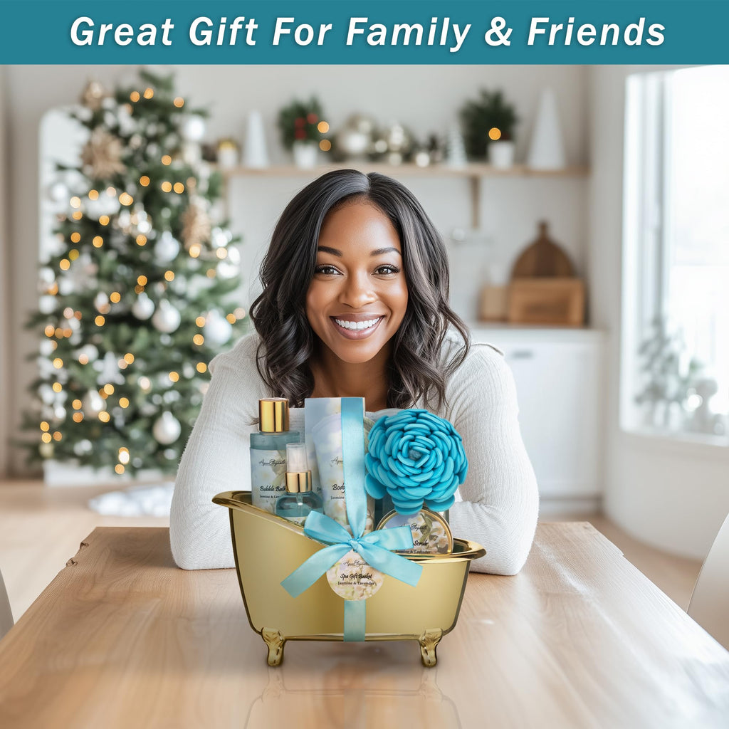 Bath Gift Basket For Women - Jasmine & Lavender