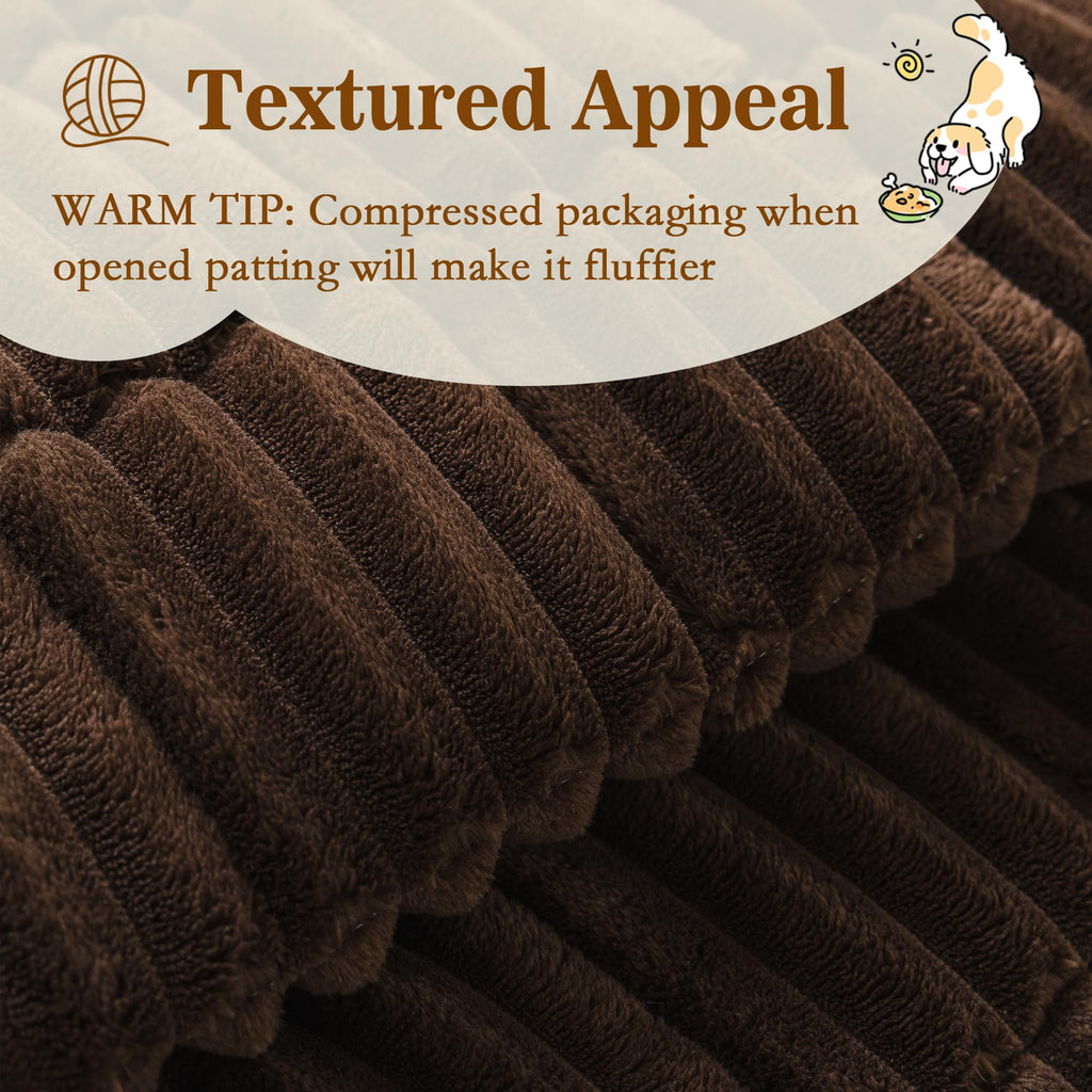 Couch Covers for Dogs, Sofa Cover for 3 Cushion Sofa, Chococlate