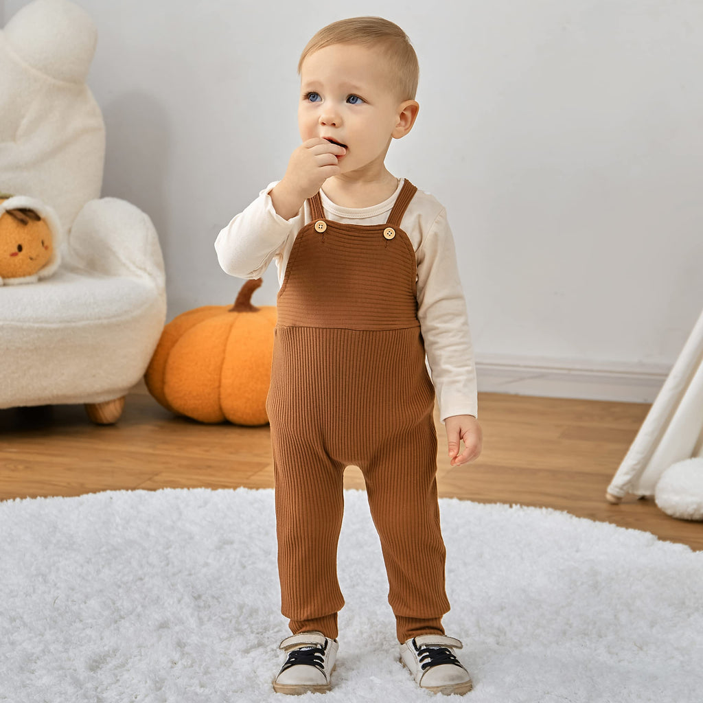 Baby Boy Winter Clothes 6 9 Fall Outfits Overalls Beige