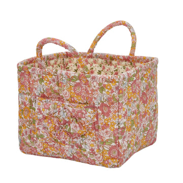 Boho Fabric Storage Basket, Large Capacity Laundry Basket, 12.2'' x 10.23'' x 10.23'' Collapsible Laundry Hamper with