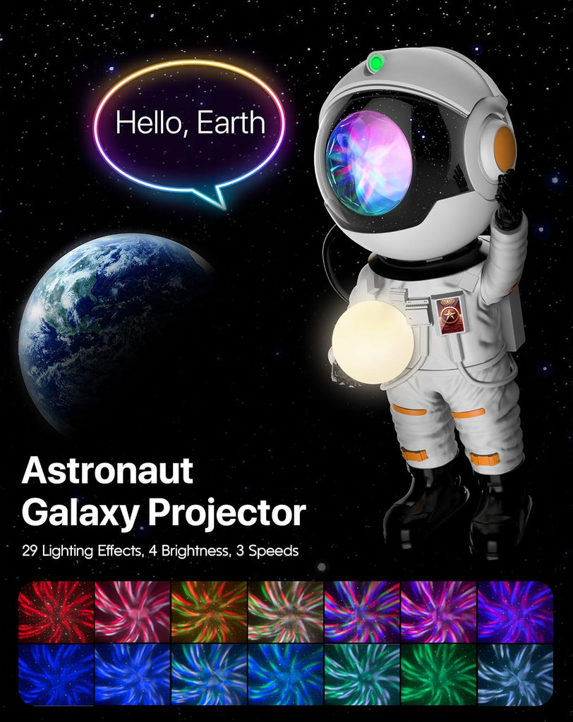 Astronaut Galaxy Projector, Star Projector Night Light for Kids