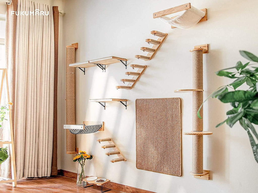 Cat Wall Shelves, 17 x 10 Inch, Sisal Mat