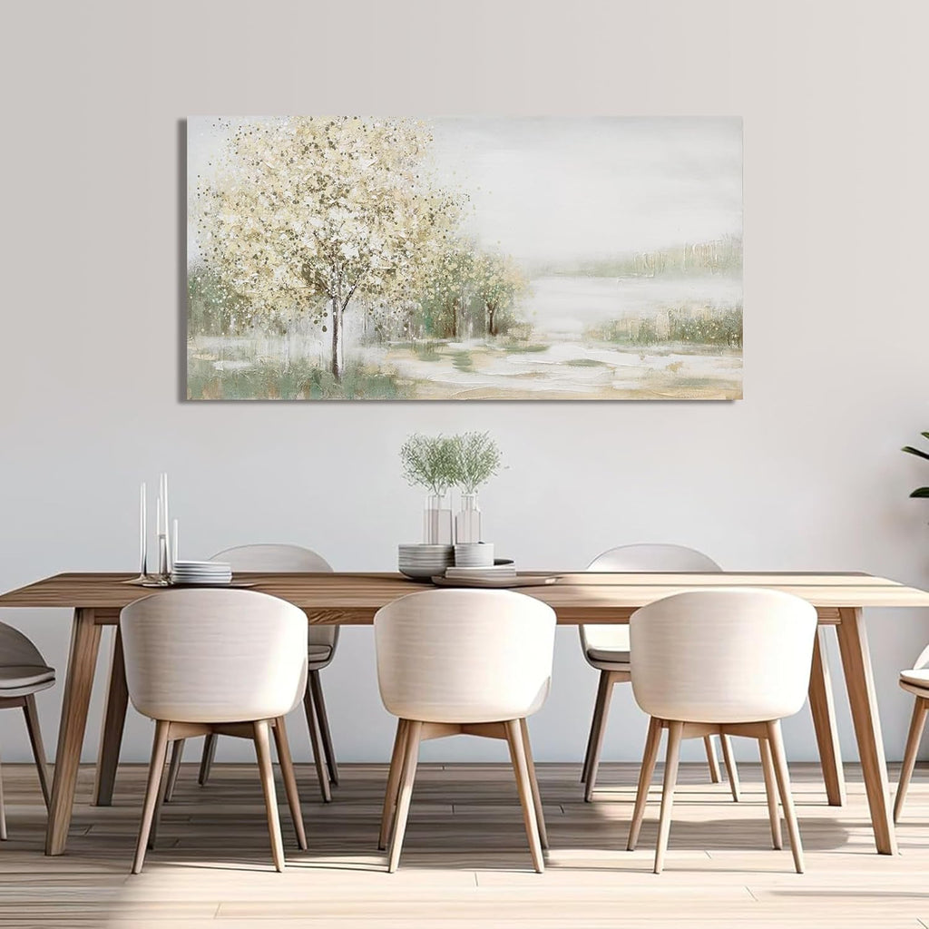 Green Wall Art Canvas Wall Art Decor Spring Scene Nature Landscape Wall Painting Decorations Artwork Wall Art Prints