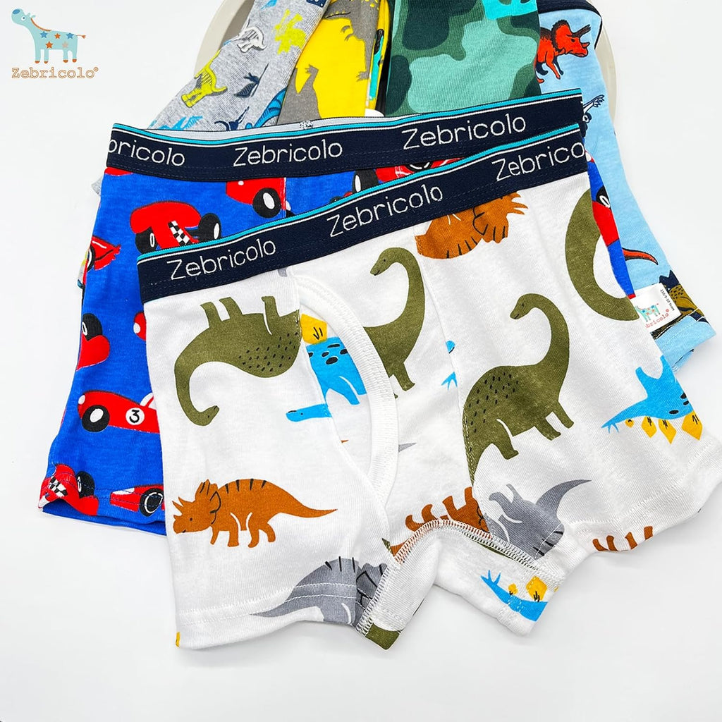 Boys Boxer Briefs - Cotton Boys Underwear, No Labels, 6PCS
