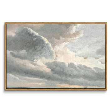 Framed Canvas Wall Art Vintage Decor, Nature Wall Decor, Large Sky Clouds Sunset Wall Art Prints, Classical Retro