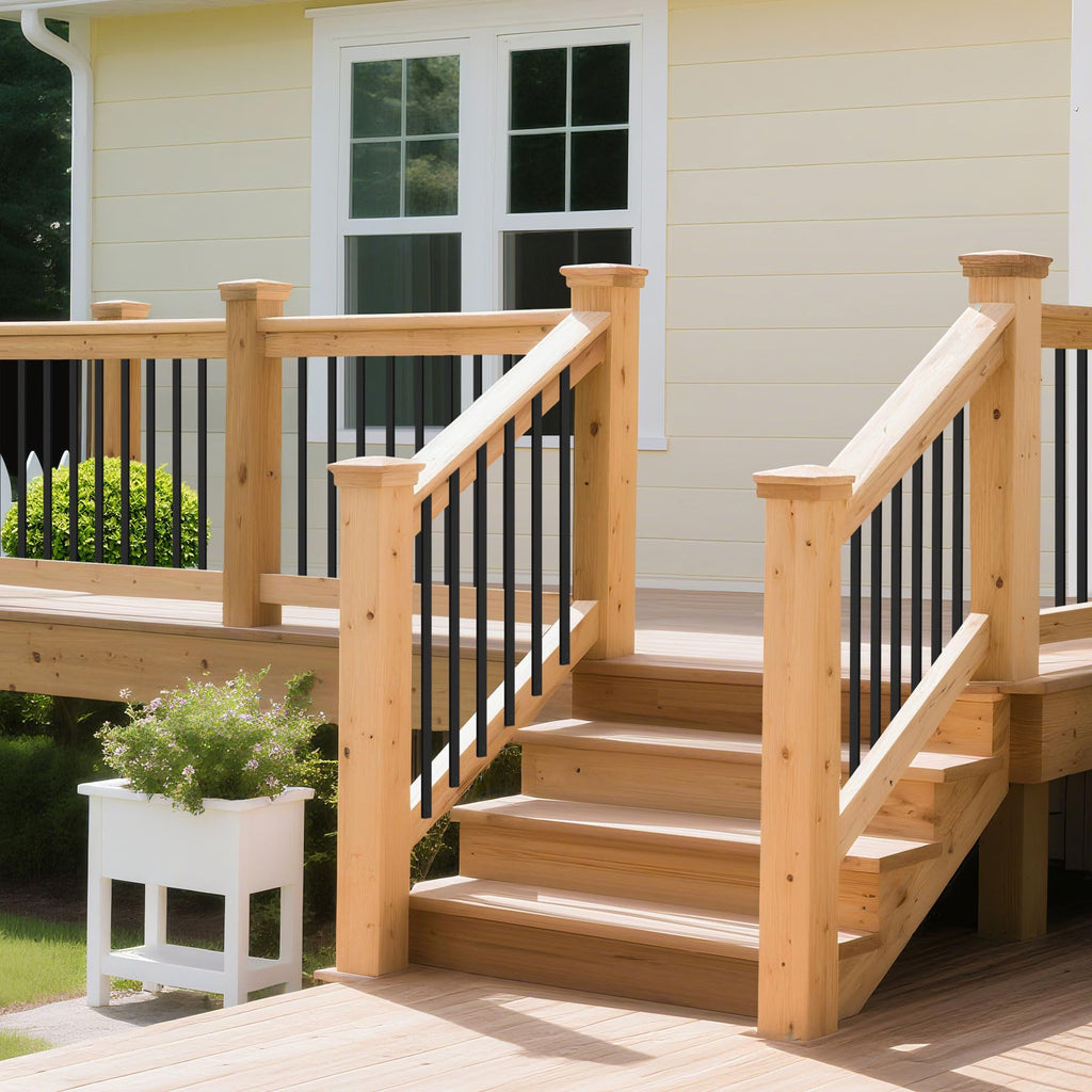 60 Pack 32" Metal Deck Balusters for Deck, Porch and Stair Railings