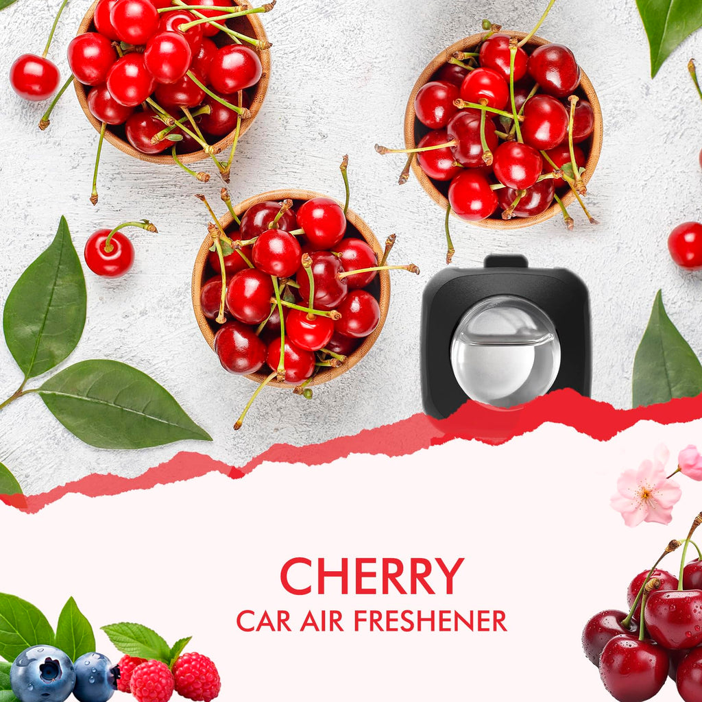 Car Air Fresheners Vent Clips, Cherry, 6-Pack, 4ml Each