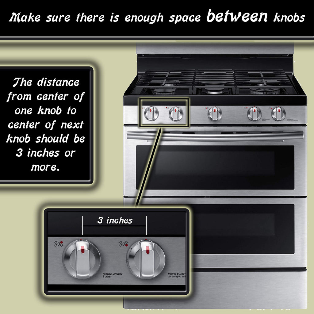 6 Pack Clear Stove Knob Safety Covers - Protect Little Kids with A Child Proof Lock for Oven/Stove Top/Gas Range